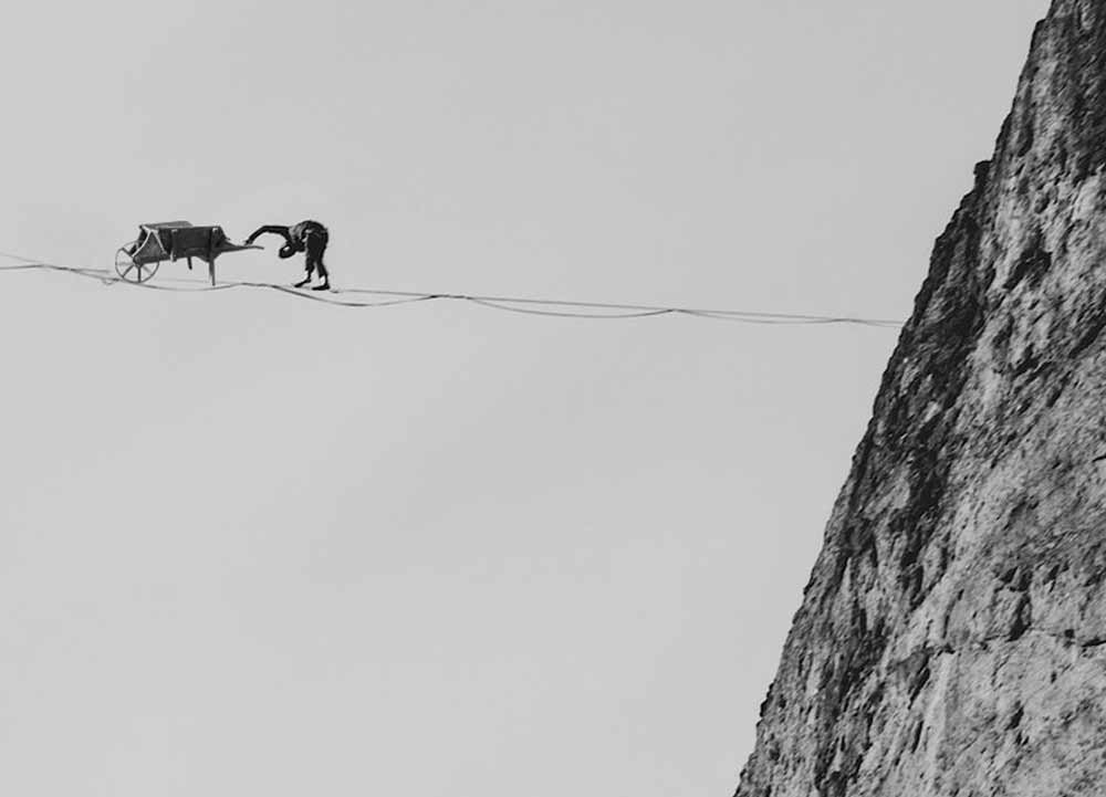 Charles Blondin wheelbarrow tightrope